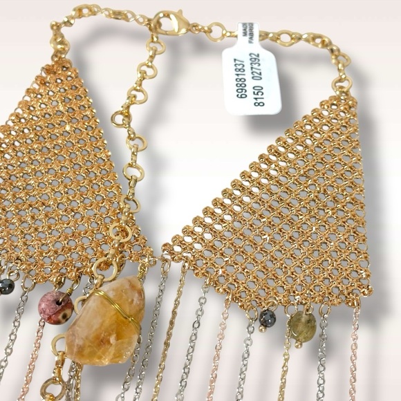 Free People Ariana Ost No Halo Body Chain NWT Necklace Fringe Bohemian Crystal - Picture 15 of 17